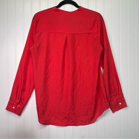 J crew blouse red/orange small - Picture 4 of 14